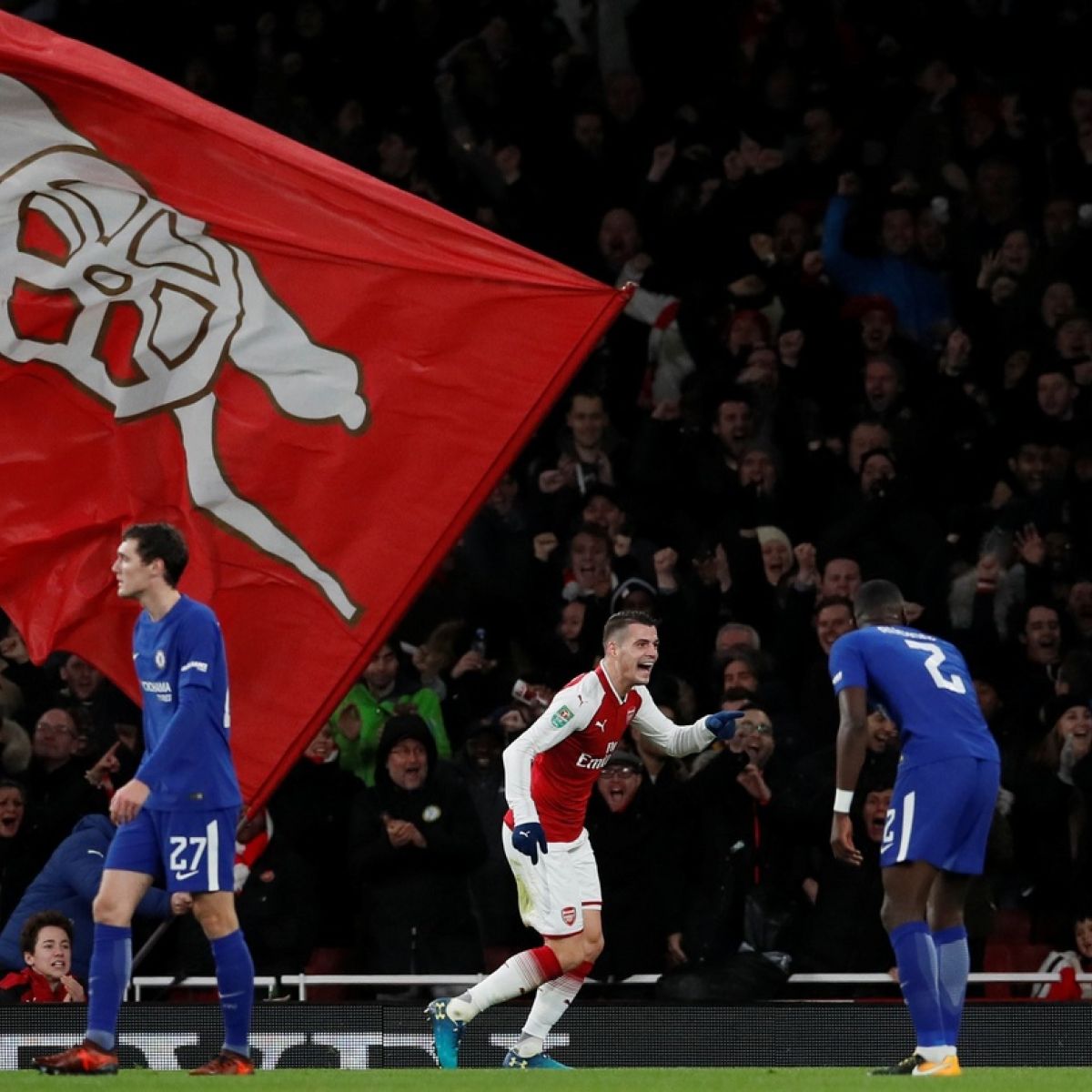 Rudiger Rues Bad Luck As Xhaka Sends Arsenal To Wembley