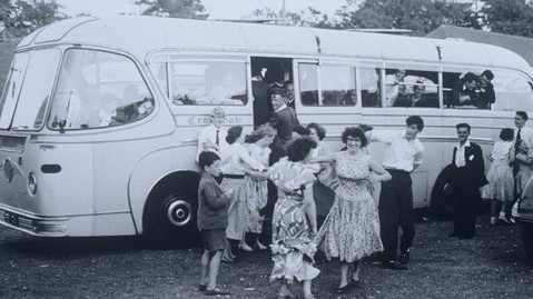 Pioneers Total Abstincence Association outing, organised by the Church of the Sacred Heart, in Kilburn in 1961.