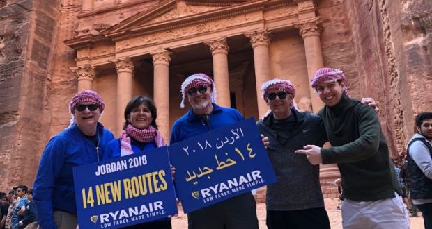 Ryanair to launch routes between Jordan 