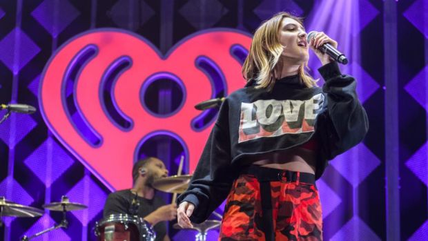 Julia Michaels: when she sings a medley of hits she has written it dawns on her preteen audience that she's a bit of a genius. Photograph: Jason Koerner/WireImage/Getty