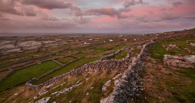 Aran Islands: on the road to Synge’s Chair, on Inishmaan. Photograph: Andy Haslam/New York Times