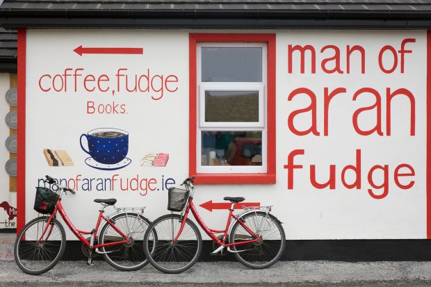 Aran Islands: the Man of Aran Fudge shop, at Kilmurvey Craft Village, on Inishmore. Photograph: Andy Haslam/New York Times