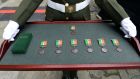 The 1916 centenary commemorative medals which were presented to members of the Defence Forces by President Michael D Higgins, in December 2017. Photograph: Eric Luke / The Irish Times