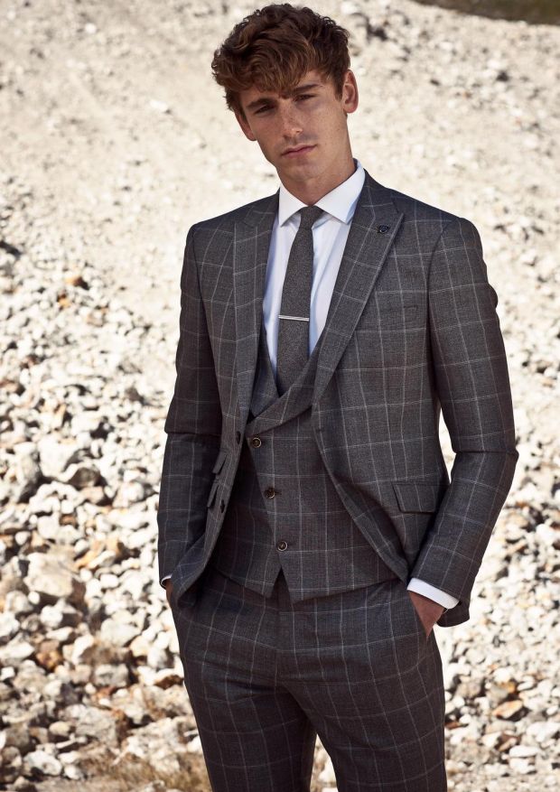 Three piece check suit by Benetti 279 visit www.benetti.ie