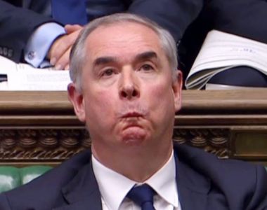 Britain’s attorney general Geoffrey Cox reacting as the outcome of a vote on a motion to find Government ministers in contempt of parliament is passed. Photograph: Getty Images