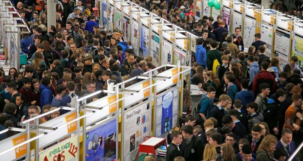 More than 450 students, out of 1,131 people exhibiting at the BT Young Scientist & Technology Exhibition, participated in the Gengage survey. Photograph: Nick Bradshaw