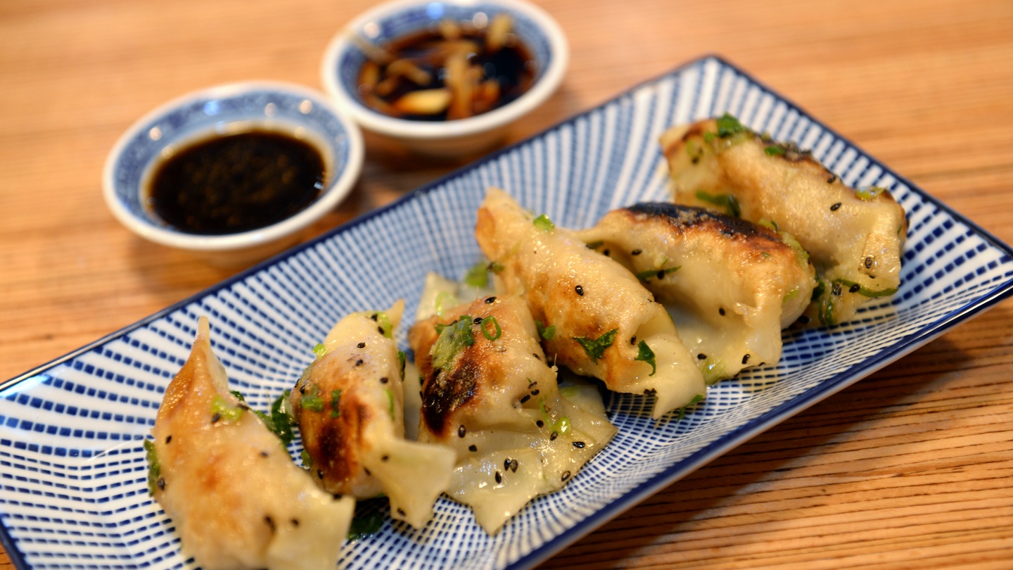 Pork And Spring Onion Potstickers - 