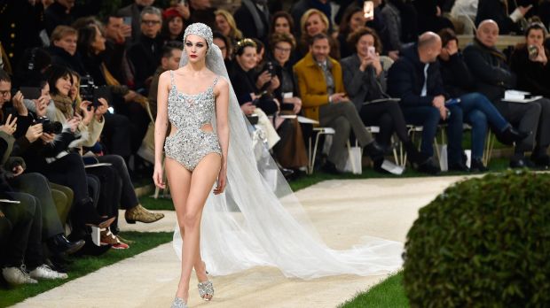 Vittoria Ceretti walks the runway during the Chanel Spring Summer 2019. Photograph: Peter White/Getty Images)