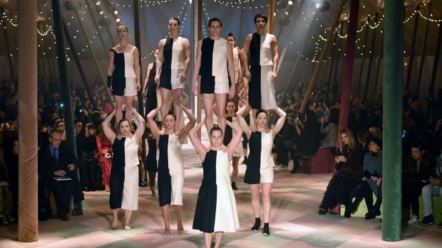 Dancers perform at the runway during the Christian Dior Spring Summer 2019 show as part of Paris Fashion Week. Photograph: Pascal Le Segretain/Getty Images