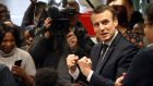Close up: Emmanuel Macron during a visit to Evry-Courcouronnes, France, this week. He has been one of the most vocal champions recently of greater separation between media and political power. EPA/Ludovic Marin/EPA