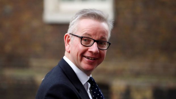 Michael Gove, the UK environment secretary, said that the UK would indeed impose tariffs on food imports after Brexit. Photograph: Reuters