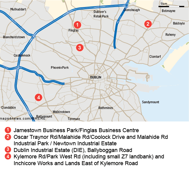 Dublin industrial estates to be transformed for housing