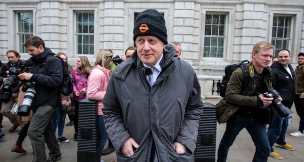 Former foreign secretary Boris Johnson leaves the Cabinet office in London on Tuesday. Photograph: Jack Taylor/Getty 