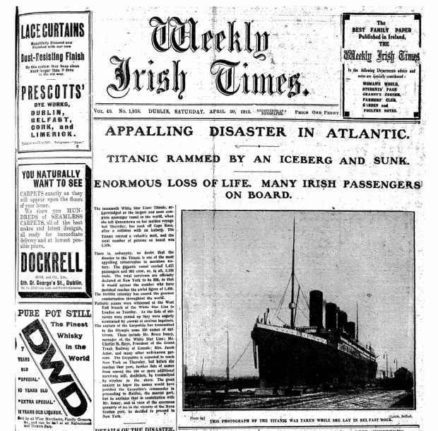 A Supreme Tragedy: The Irish Times View On The Sinking Of The Titanic