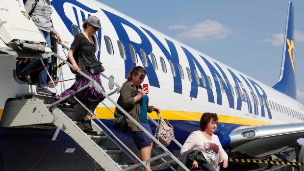 Ryanair slow to refund passengers for transport from Dublin to Shannon. Photograph: Reuters/ Gleb Garanich