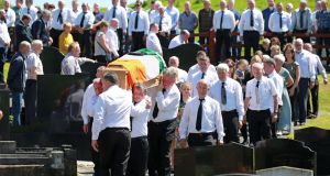 ira mckenna kevin funeral graveside adams chief rule former fight staff british says right chapel striker hunger ex mary photograph