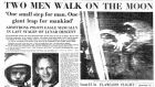 ‘Two men walk on the Moon’: A section of the front page of The Irish Times on July 21st, 1969