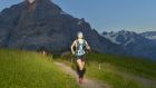 Claire Morrissey running the 101km Eiger Ultra Trail in Switzerland last July. 