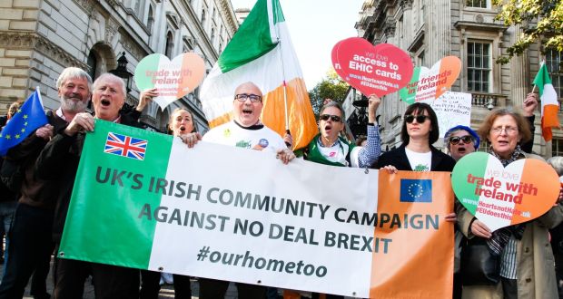 Britain's Irish community raises its voice at Brexit protest