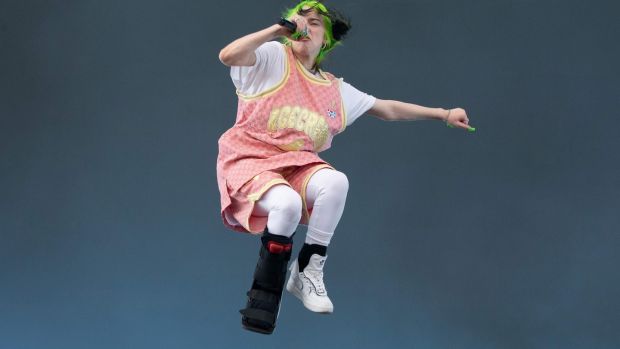 17-year-old Billie Eilish flooded the pop sphere with her delectably nightmarish bops all year long. Photograph: Suzanne Cordeiro/AFP via Getty Images