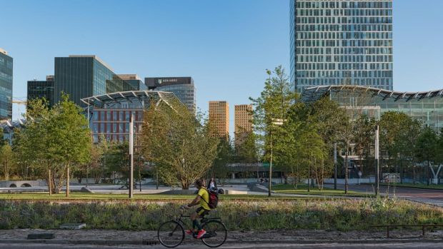 Of primary importance to Dutch planners was to ensure that any substantial new development was tied into the rail network. Photograph: Julie Picardi/Barcroft Media via Getty Images