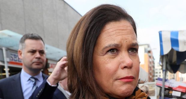 Sinn Féin leader Mary Lou McDonald: claimed the establishment was counting on young, working-class and lower-income people staying at home and not voting on Saturday. Photograph: Brian Lawless/PA 