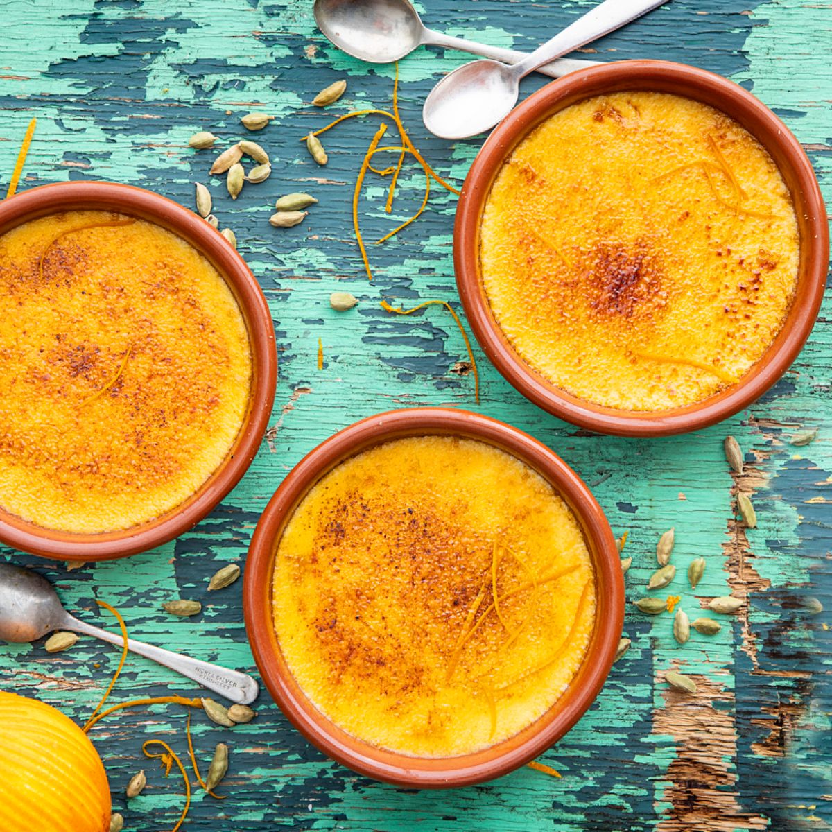 Creme Brulee With Orange And Cardamom