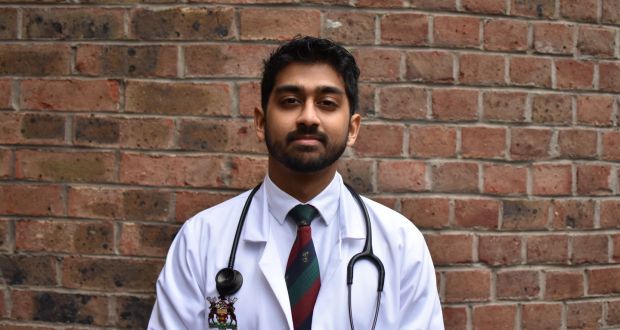 Final year RCSI medicine student Anthony Javed Machikan who has faced earlier exams this year to help prepare for the coronavirus threat.