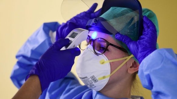 A medic wearing personal protective equipment in Bergamo, Italy. Some of the consignment of PPE to Ireland last weekend was found by the HSE to be not suitable for use. Photograph: Getty