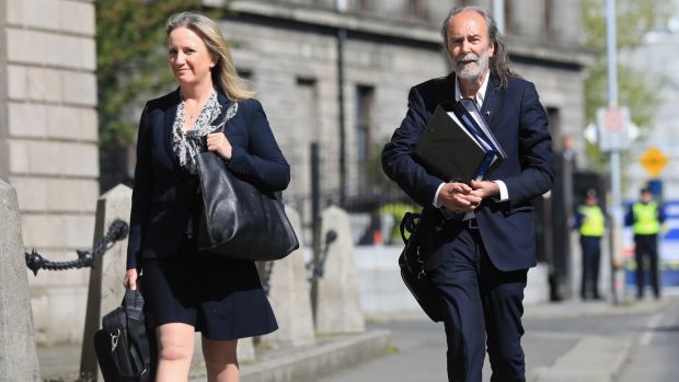 John Waters and Gemma O’Doherty arrive at the High Court in Dublin last week. Photograph: Julien Behal/PA