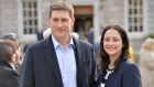 Green Party leader Eamon Ryan with his deputy,   Catherine Martin. Photograph: Alan Betson