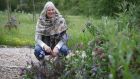 Textile artist Nicola Brown  at her home and studio in Borris, Co Carlow. Photograph : Laura Hutton 