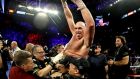 British boxer Tyson Fury celebrates his win over Deontay Wilder in Las Vegas in February. Photograph: Al Bello/Getty Images