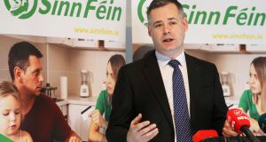 Sinn Féin deputy leader Pearse Doherty: ‘These parties, Fine Gael and Fianna Fáil specifically, cannot be trusted.’ Photograph: Leah Farrell/RollingNews.ie