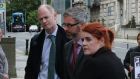 The Green Party’s Ossian Smyth (left), pictured with other members of the party’s negotiating team Roderic O’Gorman and Neasa Hourigan at Leinster House last month. Photograph Nick Bradshaw / The Irish Times