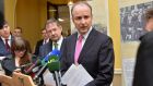 Micheál Martin:  will finally achieve his ambition of becoming taoiseach but at a time when his party Fianna Fáil is sinking in the polls.  Photograph: Alan Betson 