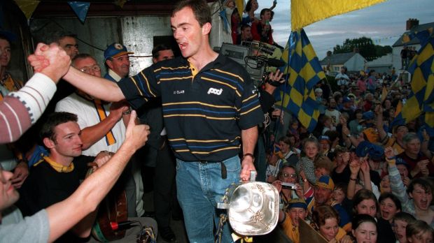 Clare captain Anthony Daly at the county’s homecoming in 1995. Photograph: Inpho