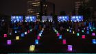 A virtual lantern show marks the 75th anniversary of the Hiroshima atomic bombing,  in Hiroshima, Japan. Photograph: Carl Court/Getty Images