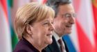 The future of Europe will be a struggle between the North and the South. Pictured Angela Merkel and Mario Draghi. Photograph: Silas Stein/POOL/AFP