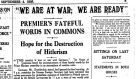 The top of Page 3, The Irish Times, September 4th, 1939