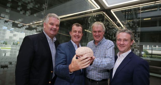Inflazome chairman Dr Manus Rogan (left) with co-founders Dr Matt Cooper,  and Prof Luke O’Neill, and Dr Jeremy Skillington, vice-president, Business Development. Photograph Nick Bradshaw