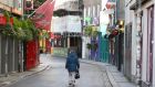 An eerily quiet Temple Bar in Dublin: By ordering the private sector to close, in order to avoid overwhelming our hospitals, the State is putting most of the economic burden on the small business sector.  Photograph:  Stephen Collins/Collins Photos