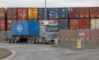 Containers at Belfast Harbour. Photograph: Paul Faith/Bloomberg