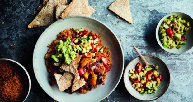 The Happy Pear A Burrito Bowl With Homemade Guacamole And Salsa For Sharing