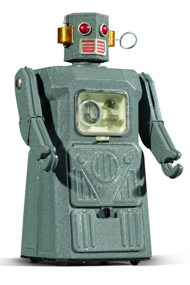 A rare TM (Masudaya) battery-operated Radicon Robot, 1957, in its original box (£4,000-£6,000)