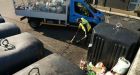 Dublin City Council said it was not possible to clean service bottle banks each day because of the sheer amount of glass being recycled. Photograph: Enda O’Dowd
