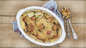 Provencal vegetable crumble. Photograph: Harry Weir