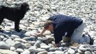 Beachcomber Patrick Lillis of Celtic Ambergris, with his dog, Dash, is a seasoned beachcomber from Co Clare and an authority on ambergris, which he hunts for on Irish coasts