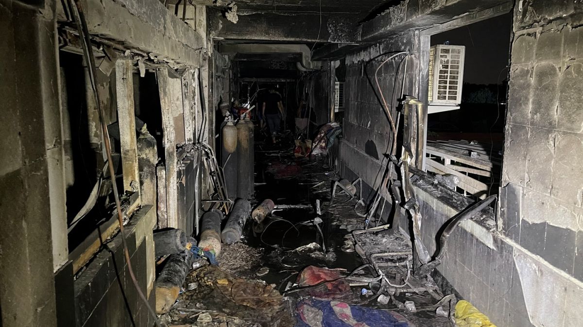 At least 82 die in Baghdad Covid hospital fire sparked by oxygen tank  explosion