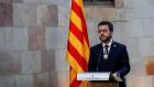  Pere Aragones:  parliamentary allies in the CUP accused Catalonia’s president of going back on his word just a day after taking office. Photograph: Alberto Estevez/EPA